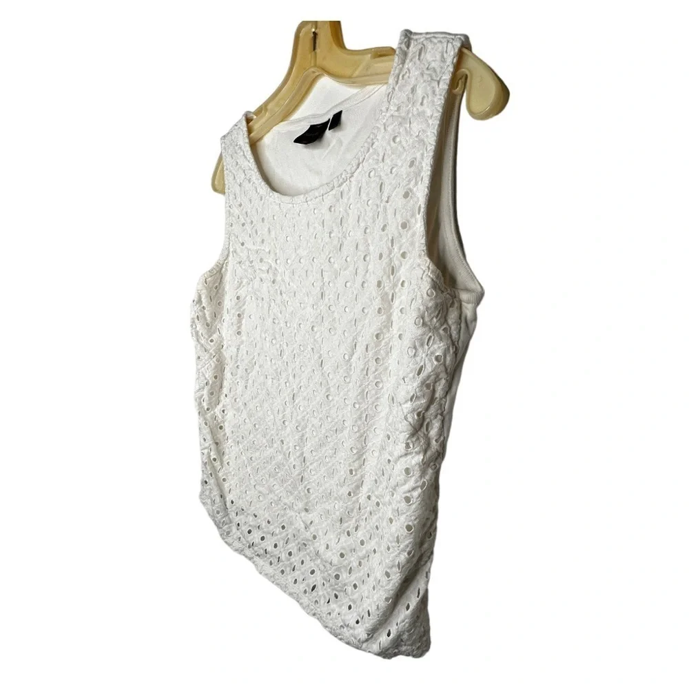Rafaella White Cotton‎ Top - Picture 3 of 6